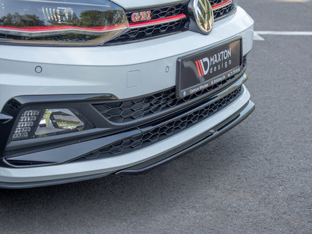 Maxton Design Front Splitter V.4 Volkswagen Polo GTI / R-Line Mk6 - Carbon Look - VW-PO-6-GTI-FD4C - Image 3