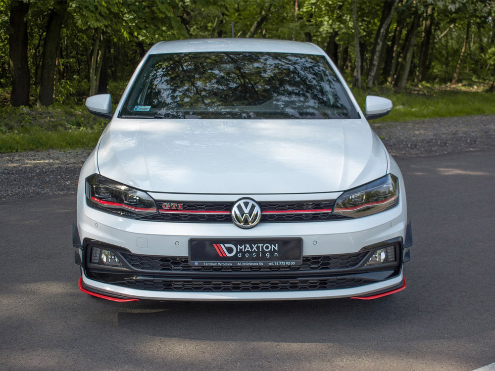 Maxton Design Front Splitter V.5 VW Polo Mk6 GTI - Carbon Look - VW-PO-6-GTI-FD5C - Image 2