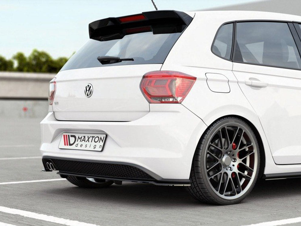 Rear Splitter (Vertical Bars) Volkswagen Polo GTI / R-Line Mk6 - Carbon Look