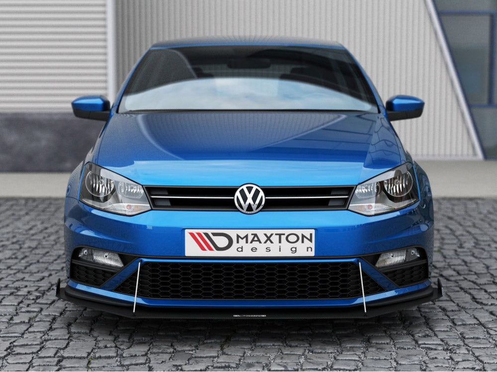 Maxton Design Front Racing Splitter (with wings) Volkswagen Polo GTI Mk5 Facelift - VW-PO-5F-GTI-CNC-FD2A - Image 2