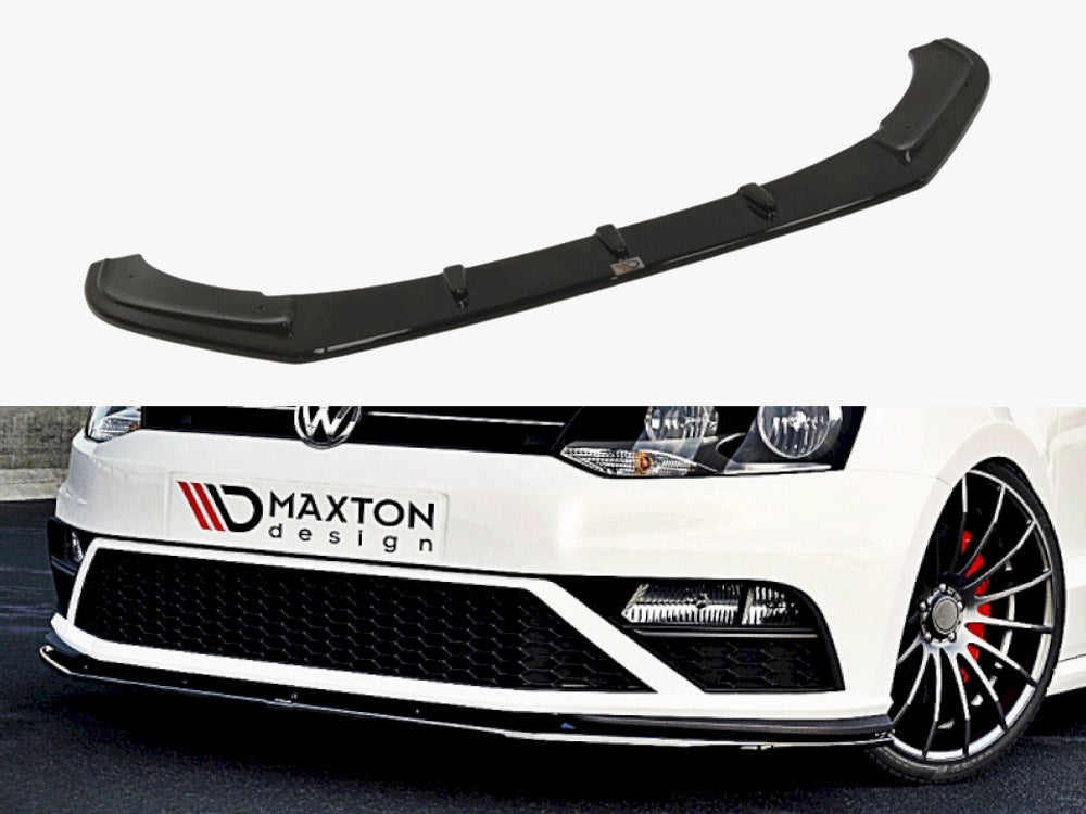 Maxton Design Front Splitter V.1 Volkswagen Polo GTI Mk5 Facelift - VW-PO-5F-GTI-FD1G - Image 1