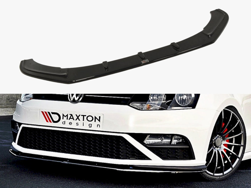 Maxton Design Front Splitter V.1 Volkswagen Polo GTI Mk5 Facelift - VW-PO-5F-GTI-FD1G - Image 1