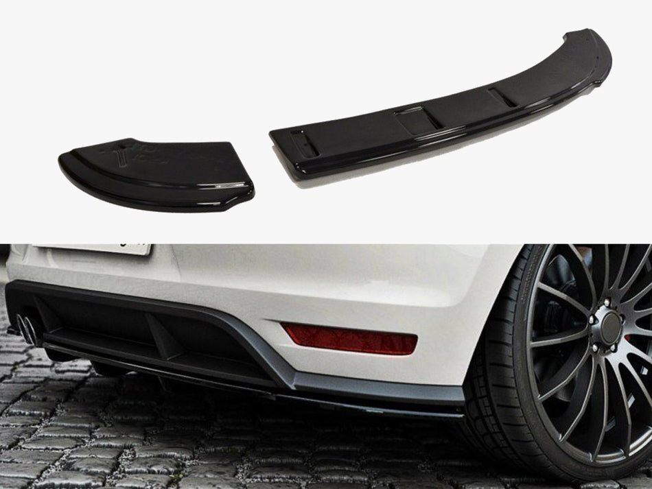 Maxton Design Rear Splitter (Vertical Bars) Volkswagen Polo GTI Mk5 Facelift - VW-PO-5F-GTI-RSD1+RD1G - Image 1