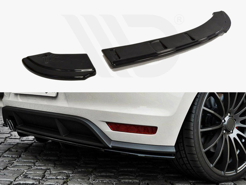 MAXTON DESIGN Rear Splitter (Vertical Bars) Volkswagen Polo GTI Mk5 Facelift - Textured