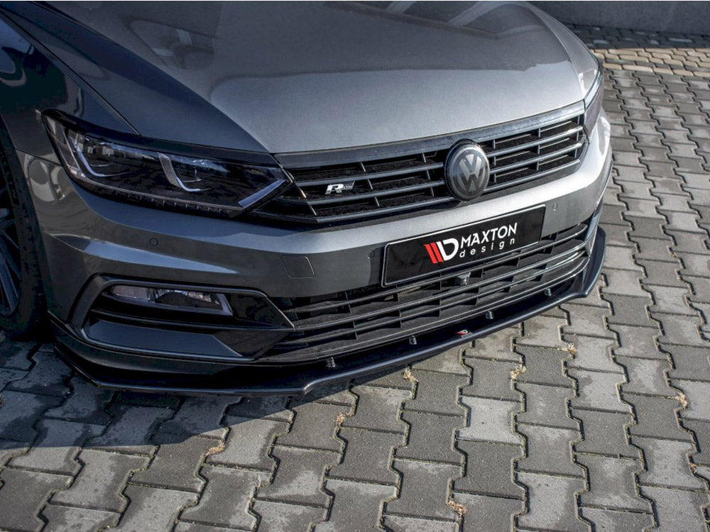 Maxton Design Front Splitter V.1 Volkswagen Passat R-line B8 (2015-19) - Carbon Look - VW-PA-B8-RLINE-FD1C - Image 3