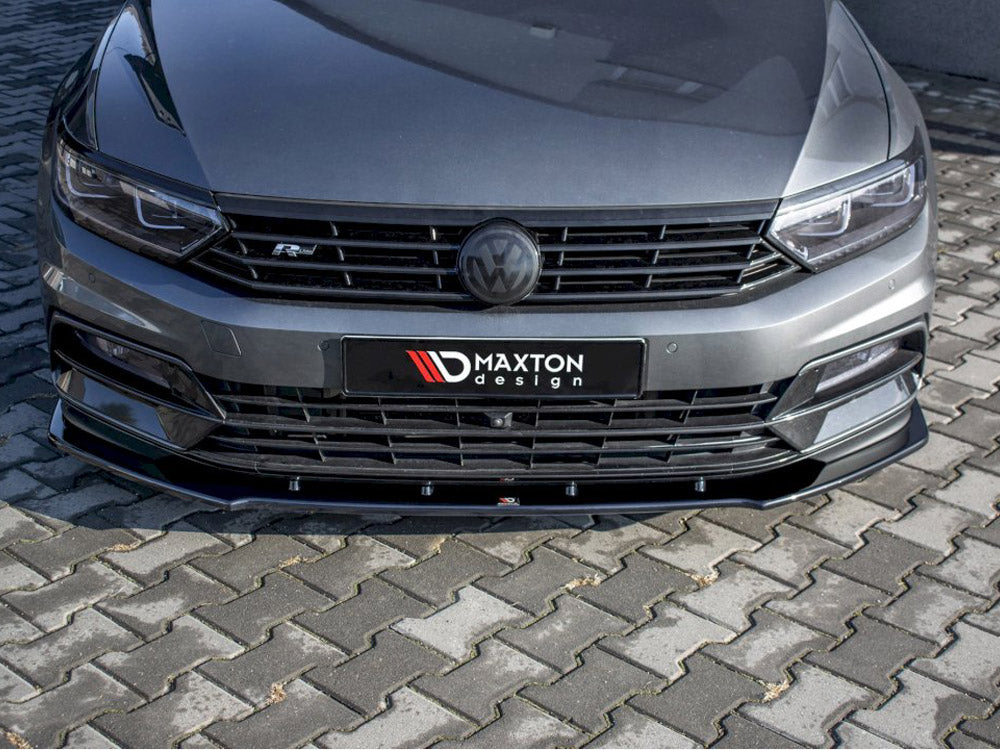 Maxton Design Front Splitter V.1 Volkswagen Passat R-line B8 (2015-19) - Carbon Look - VW-PA-B8-RLINE-FD1C - Image 4