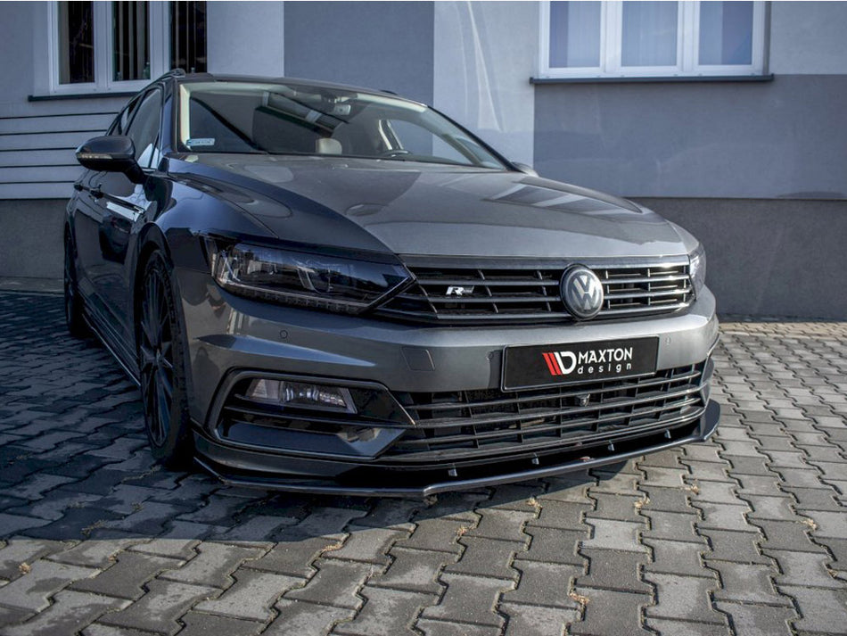 Maxton Design Front Splitter V.1 Volkswagen Passat R-Line B8 - VW-PA-B8-RLINE-FD1G - Image 2