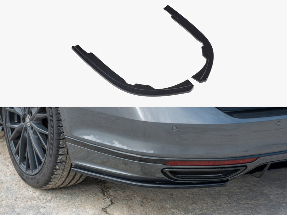 Maxton Design Rear Side Splitters Volkswagen Passat R-Line B8 - Carbon Look - VW-PA-B8-RLINE-RSD1C - Image 1