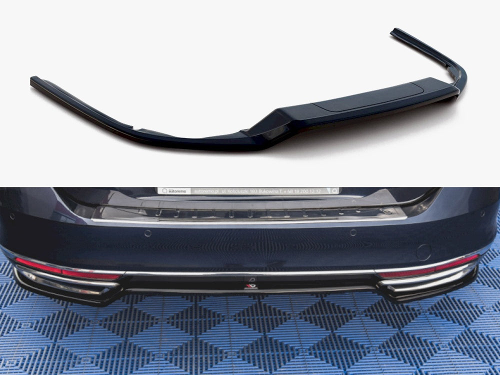 Maxton Design Central Rear Splitter VW Passat B8 - Carbon Look - VW-PA-B8-RD1C - Image 1
