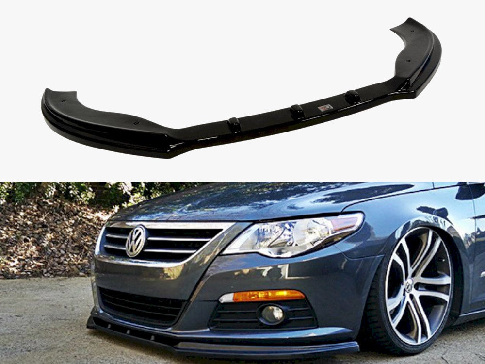 Maxton Design Front Splitter VW Passat CC Preface Model, Standard Bumper - VW-PA-CC-FD1G - Image 1