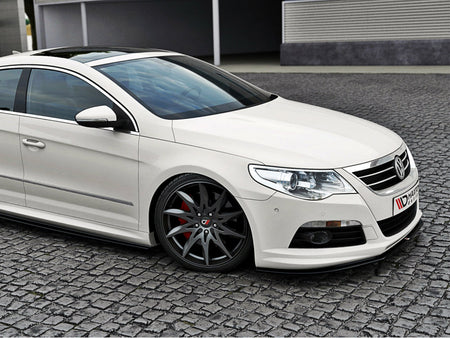 Maxton Design Front Splitter VW Passat CC R36 Rline (Preface) - Carbon Look - VW-PA-CC-R-LINE-FD1C - Image 2