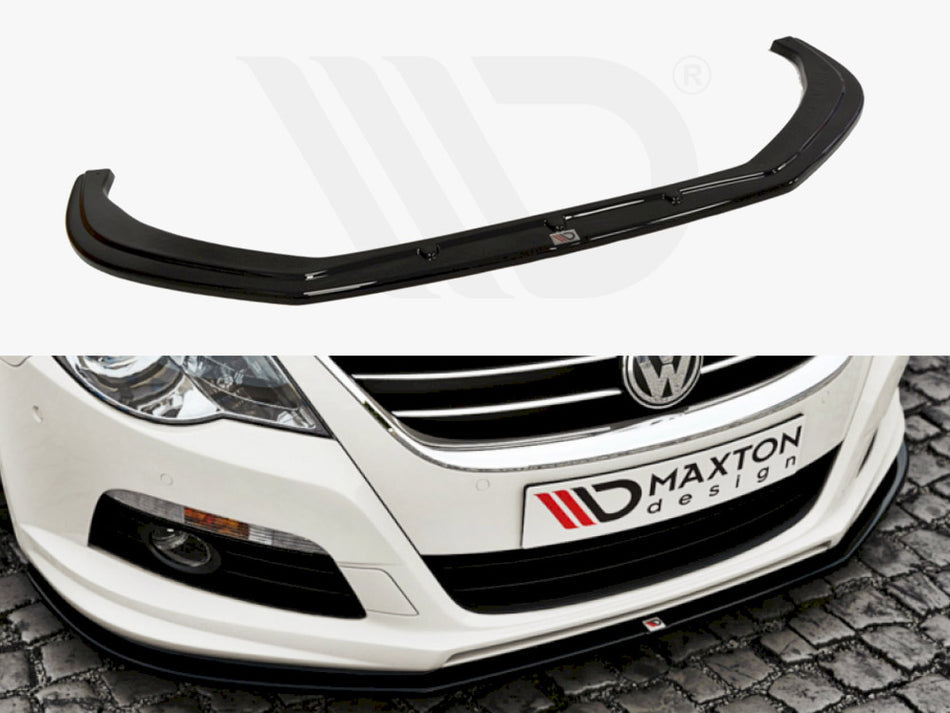 MAXTON DESIGN Front Splitter VW Passat CC R36 Rline (Preface) - Textured