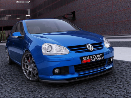 Maxton Design Front Splitter VW Golf MK5 (FIT ONLY With Votex Front LIP) - Carbon Look - VW-GO-5-VOTEX-FD1C - Image 1