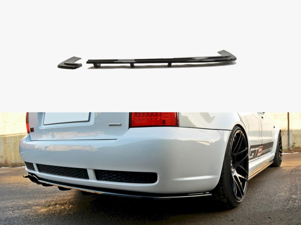 Maxton Design Rear Splitter (Vertical Bar) Audi RS4 B5 - Carbon Look - AU-RS4-B5-RSD1+RD1C - Image 1