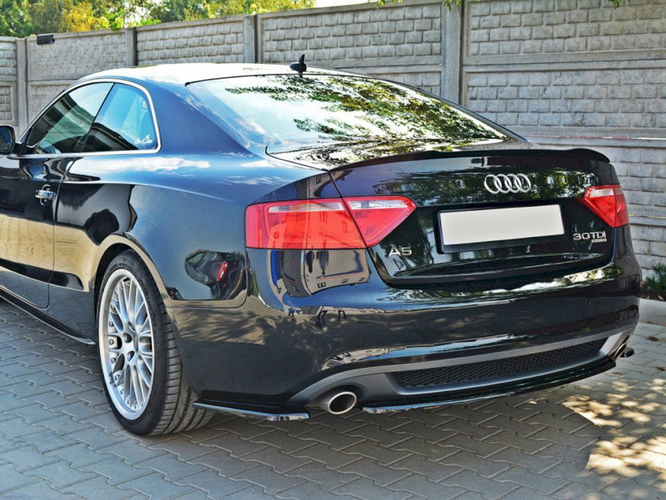 Central Rear Splitter Audi A5 S-Line 8T - Carbon Look