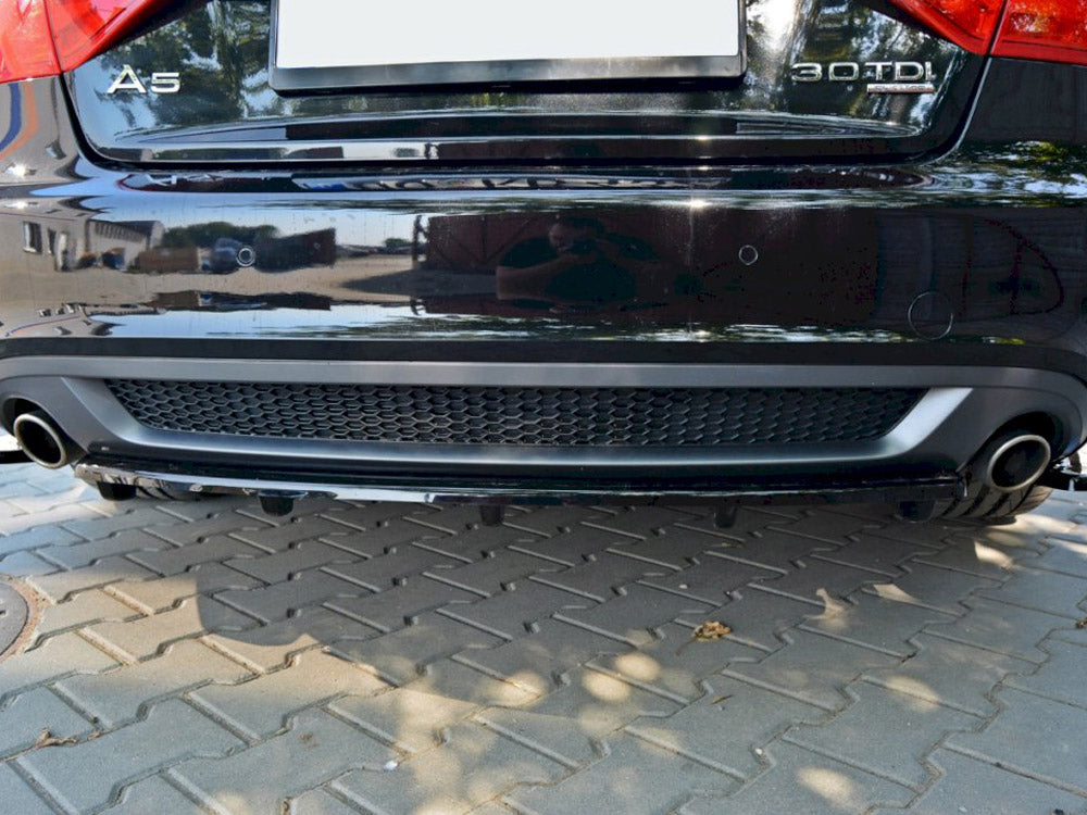 Maxton Design Central Rear Splitter (Vertical Bars) Audi A5 S-Line 8T - AU-A5-SLINE-RD1+RD2G - Image 3