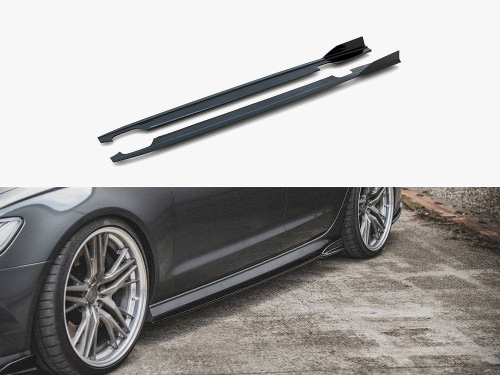 Maxton Design Side Skirts Diffusers Audi A6 / A6 C7 S-Line / S6 C7 FL - AU-S6-C7F-FSD1FP - Image 1