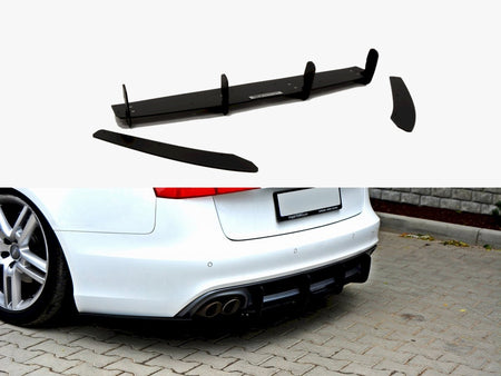 Maxton Design Rear Diffuser &amp; Rear Side Splitters Audi A6 S-Line C7 - AU-A6-C7-SLINE-AV-CNC-RS1A - Image 1