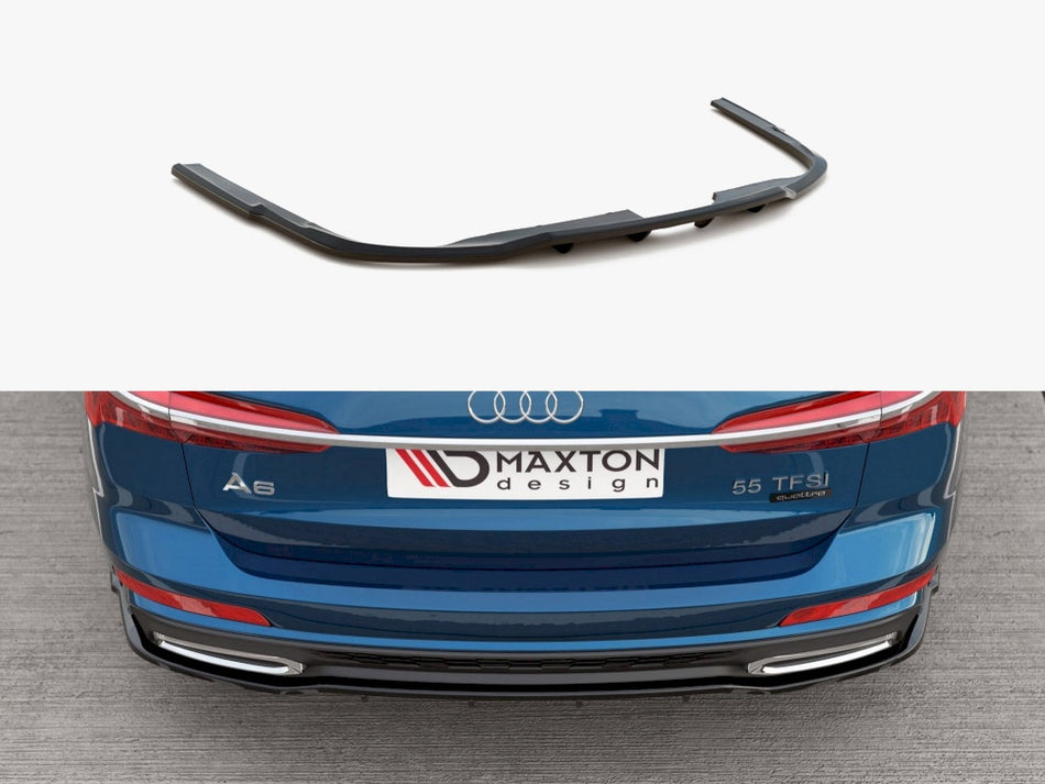 Central Rear Splitter (Vertical Bars) Audi A6 S-Line C8