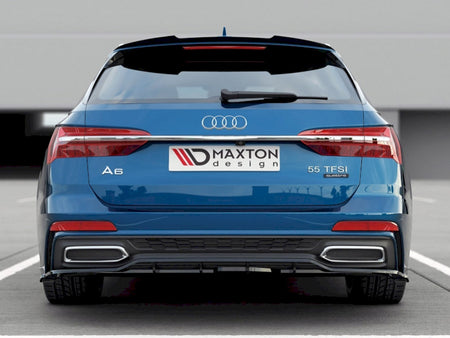 Maxton Design Central Rear Splitter (Vertical Bars) Audi A6 S-Line C8 - AU-A6-C8-SLINE-RD1G+RD2G - Image 3