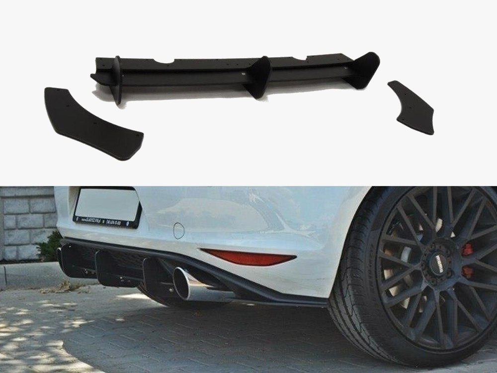 Maxton Design VW Golf MK7 GTI Rear Diffuser &amp; Rear Side Splitters - VW-GO-7-GTI-CNC-RS1A - Image 1