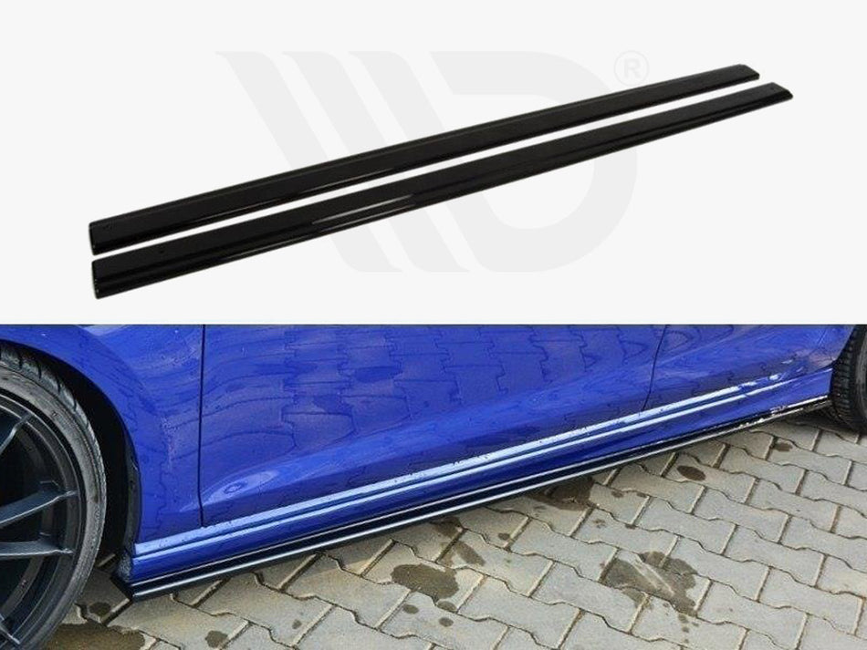 MAXTON DESIGN Side Skirts Diffusers V.1 VW Golf R / R-Line Mk7 - Carbon Look