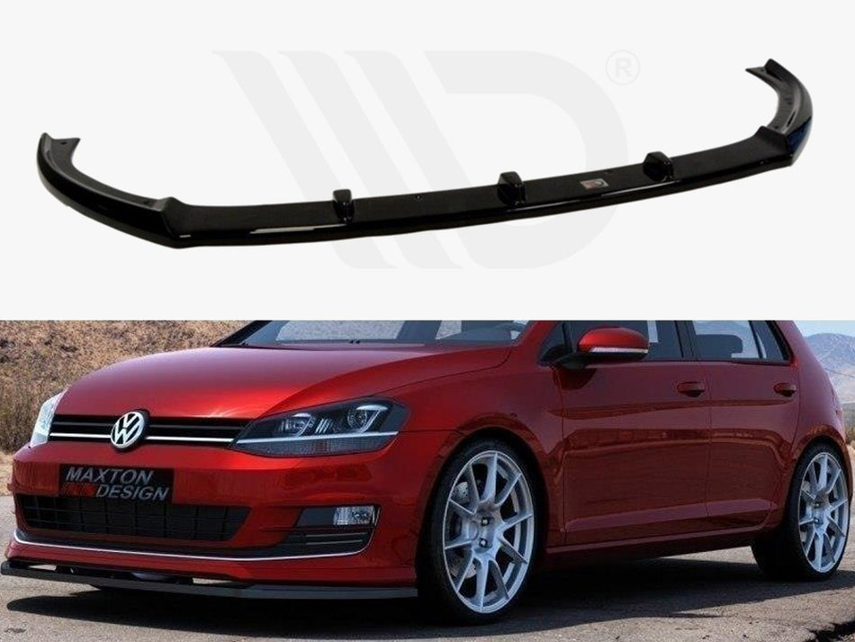 MAXTON DESIGN Front Splitter VW Golf VII For Sport PACK - Carbon Look