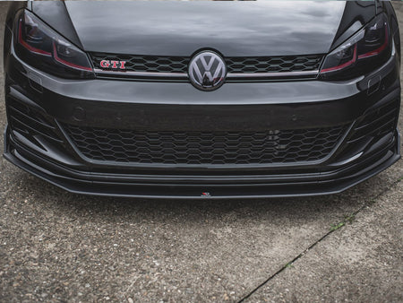 Maxton Design Street PRO Front Splitter VW Golf 7 GTI TCR - Black-Red - VWGO7FGTITCRCNC-FD1BRB - Image 2