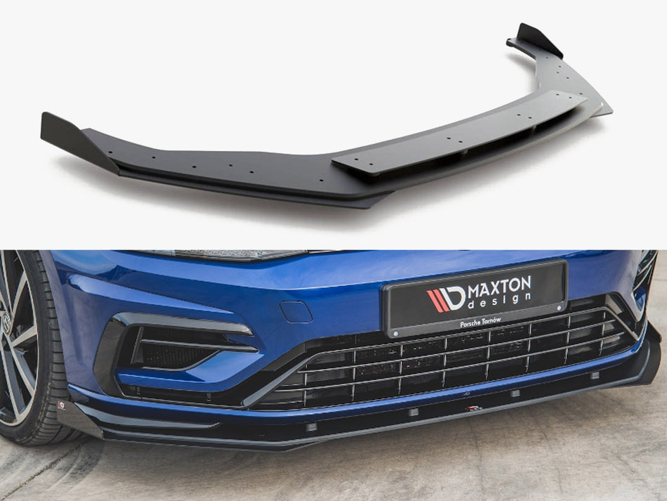 Maxton Design Street PRO Front Splitter + Flaps Volkswagen Golf R / R-Line Mk7 Facelift - VWGO7FRCNC-FD2B+FSF1G - Image 1