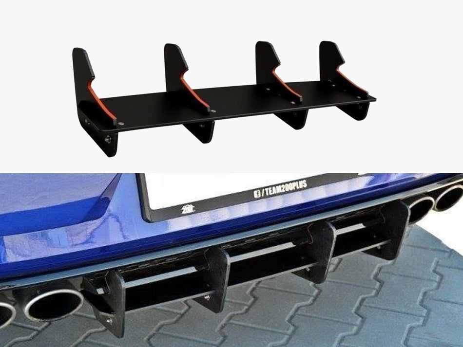 Maxton Design Rear Diffuser Volkswagen Golf R Mk7 Facelift - VW-GO-7F-R-CNC-RS1A - Image 1
