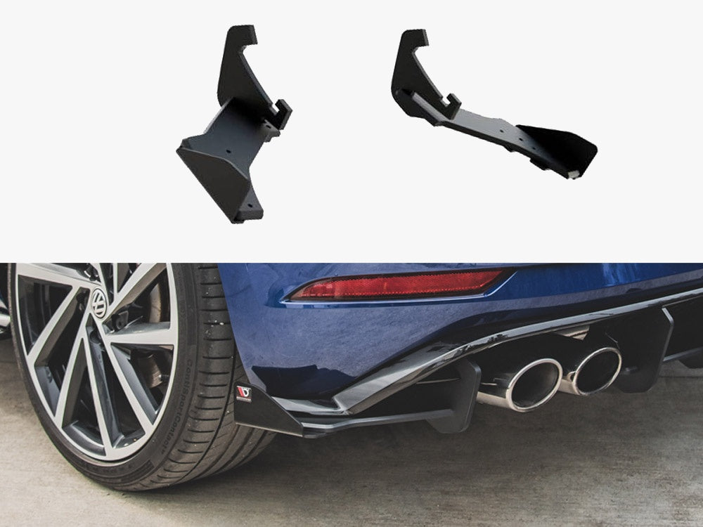 Maxton Design Street PRO Rear Side Splitters + Flaps Volkswagen Golf R Mk7 Facelift - VWGO7FRCNC-RSD1B+RSF1G - Image 1