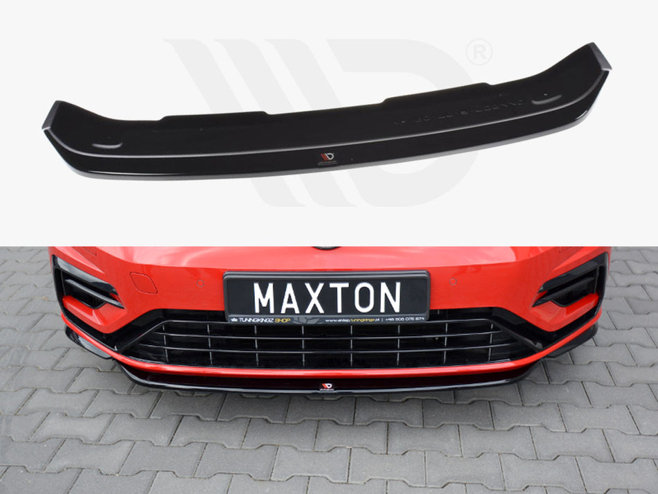 MAXTON DESIGN Front Splitter V.5 VW Golf 7 R / R-Line Facelift - Carbon Look