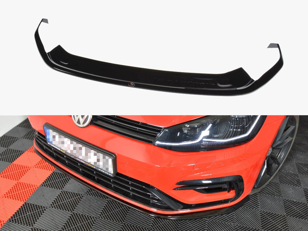 Maxton Design Front Splitter V.7 VW Golf 7 R / R-Line Facelift - Carbon Look - VW-GO-7F-R-FD7C - Image 1