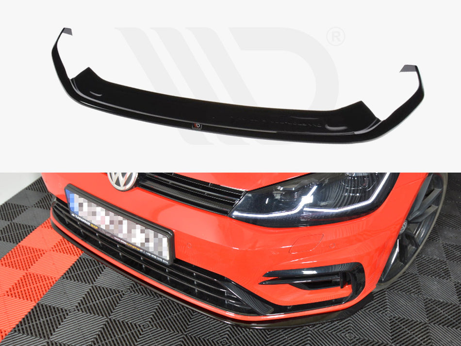 MAXTON DESIGN Front Splitter V.7 VW Golf 7 R / R-Line Facelift - Carbon Look