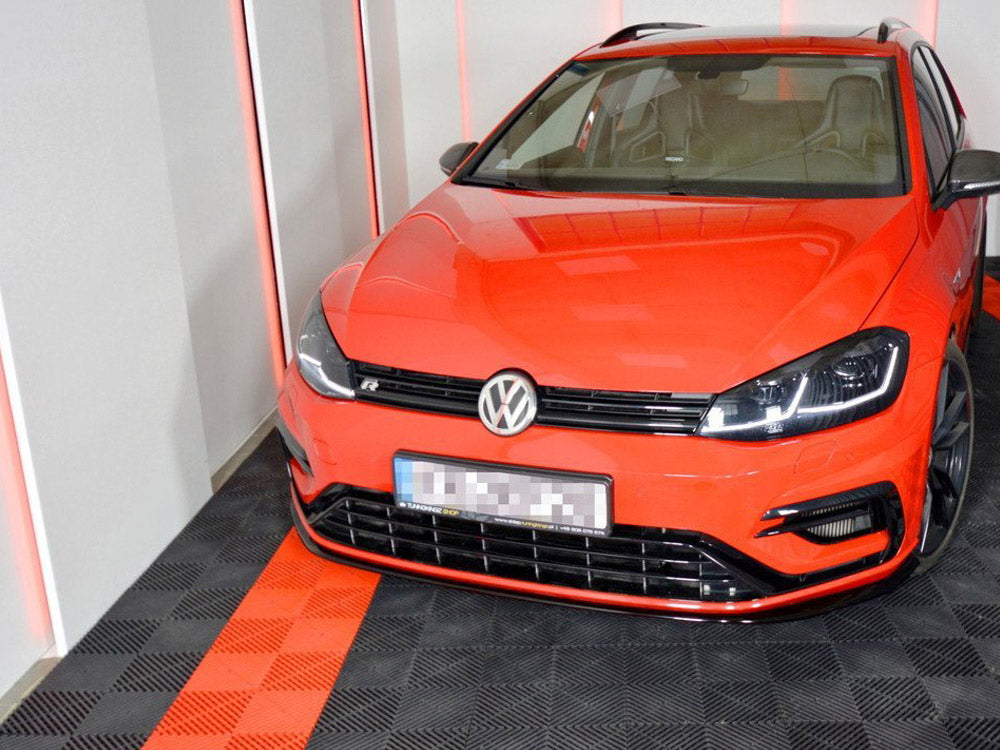 Front Splitter V.7 VW Golf 7 R / R-Line Facelift - Carbon Look