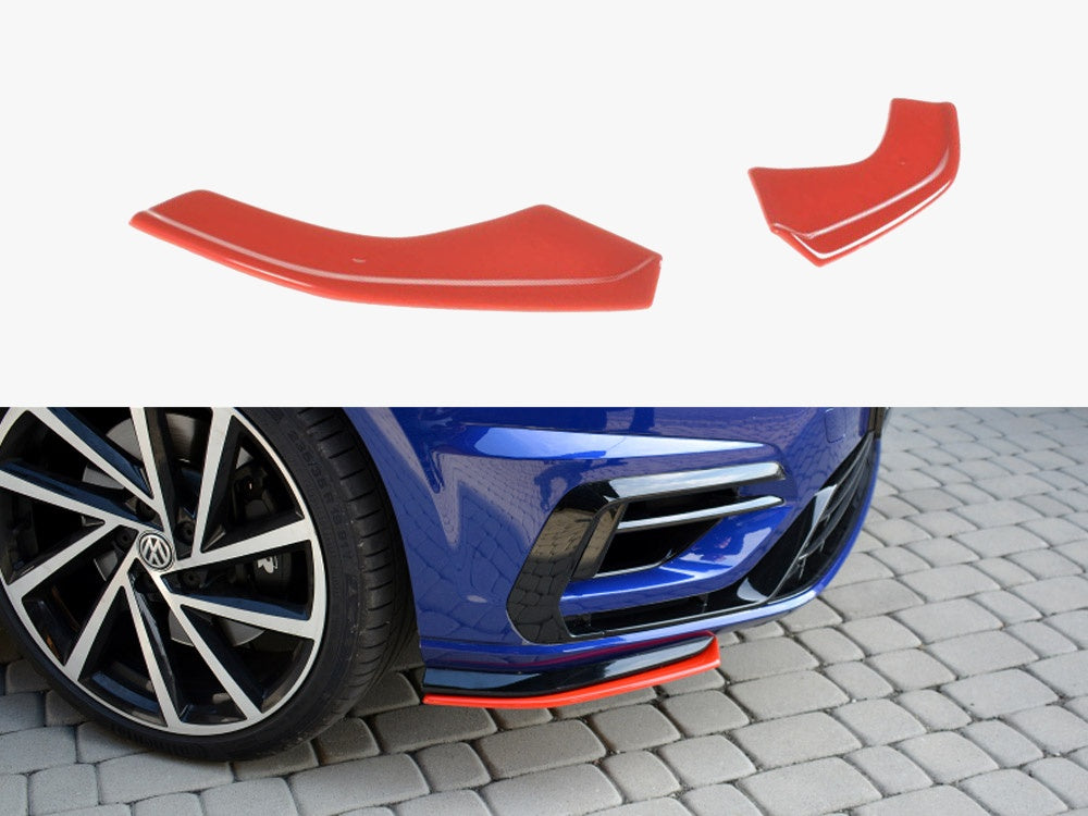 Front Splitter V.8 VW Golf 7 R / R-Line Facelift - Carbon Look