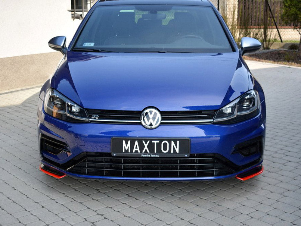 Maxton Design Front Splitter V.8 VW Golf 7 R / R-Line Facelift - Carbon Look - VW-GO-7F-R-FD8C - Image 2