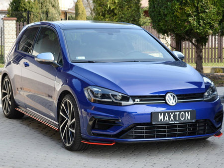 Front Splitter V.8 VW Golf 7 R / R-Line Facelift - Carbon Look