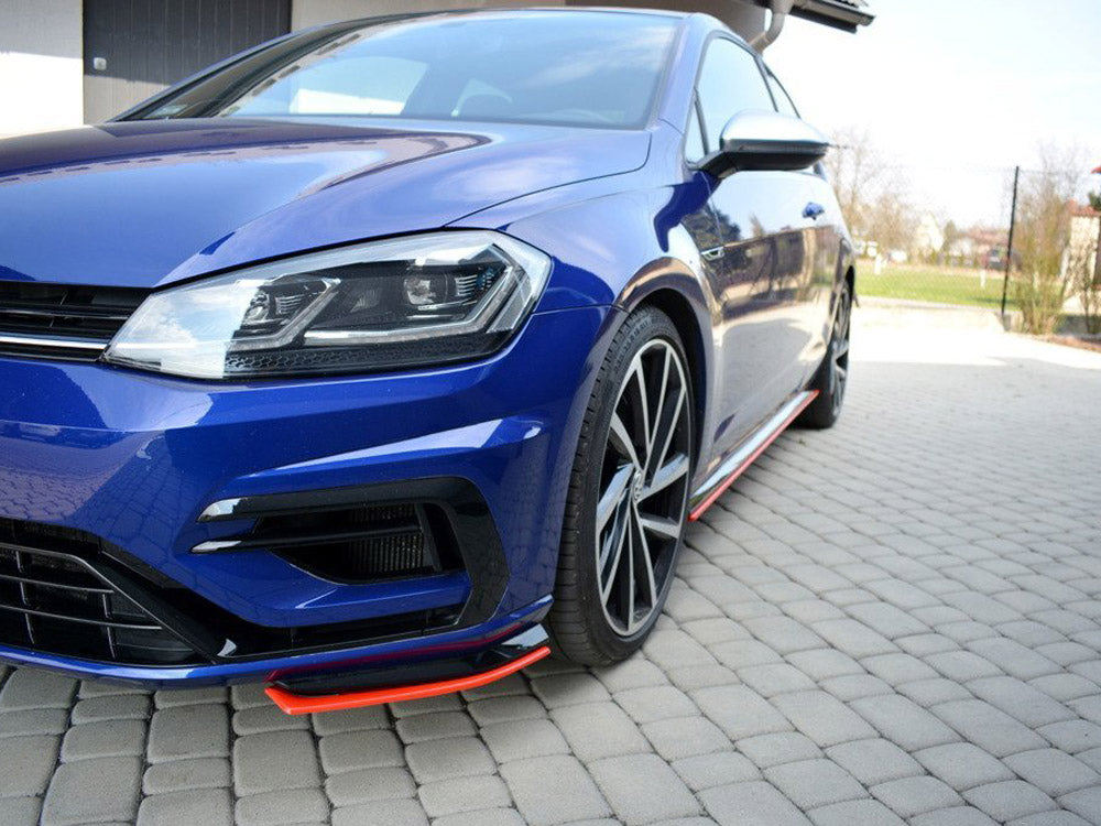 Maxton Design Front Splitter V.8 VW Golf 7 R / R-Line Facelift - Textured - VW-GO-7F-R-FD8T - Image 4