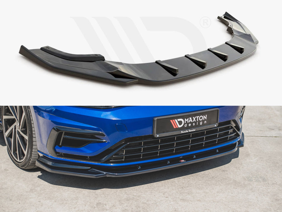 MAXTON DESIGN Front Splitter V.9 Volkswagen Golf R / R-Line Mk7 Facelift