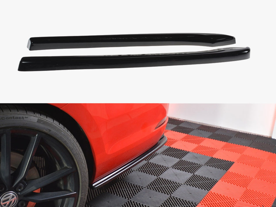 Maxton Design Rear Side Splitters V.1 VW Golf 7 R Variant Facelift - Carbon Look - VW-GO-7F-R-VA-RSD1C - Image 1