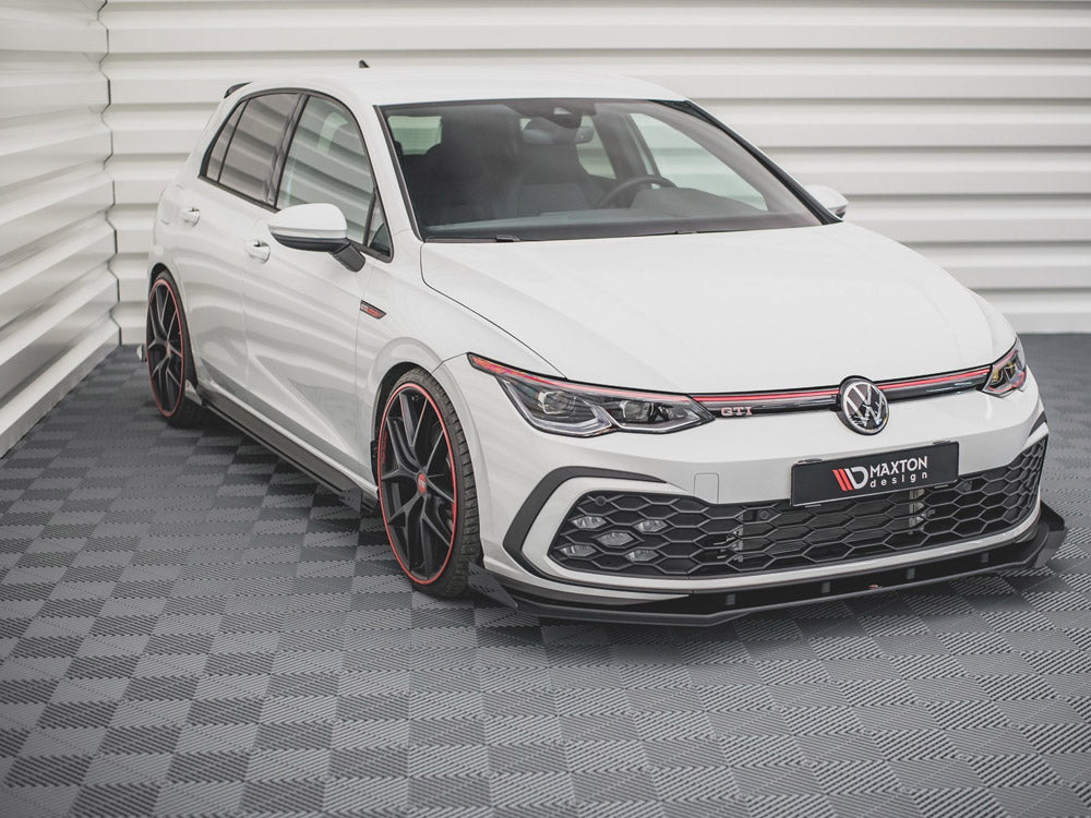 Maxton Design Street Pro Front Splitter + Flaps Volkswagen Golf GTI / GTE / GTD / R-Line Mk8 - VWGO8GTICNC-FD1B+FSF1G - Image 2