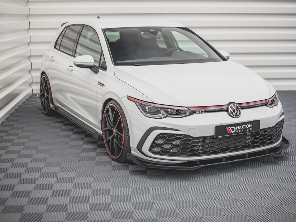 Maxton Design Street Pro Front Splitter + Flaps Volkswagen Golf GTI / GTE / GTD / R-Line Mk8 - VWGO8GTICNC-FD1B+FSF1G - Image 2