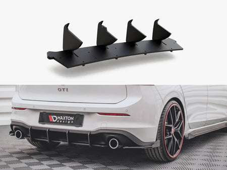 Maxton Design Street PRO Rear Diffuser V.1 VW Golf 8 GTI - VWGO8GTICNC-RS1B - Image 1