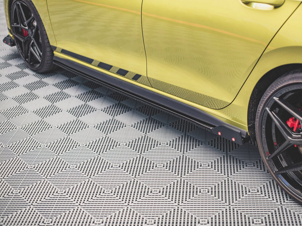 Maxton Design Side Skirts Diffusers V.2 + Flaps Volkswagen Golf GTI / GTE / GTI Clubsport / GTD / R-Line Mk8 - VW-GO-8-GTI-SD2G+SF - Image 5