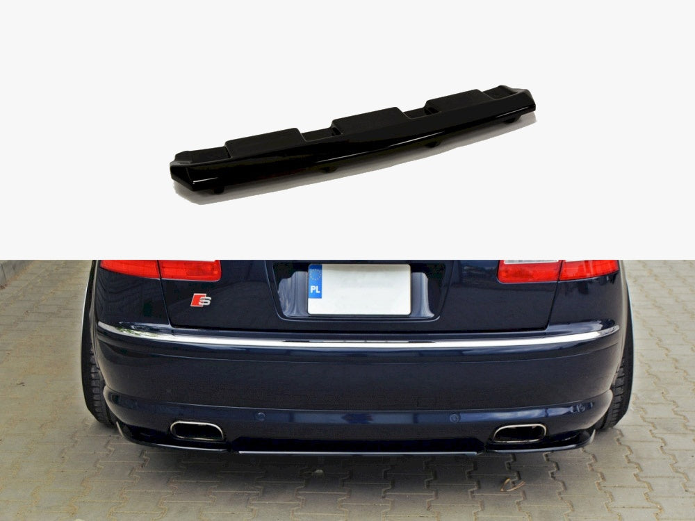 Maxton Design Central Rear Splitter (Vertical Bars) Audi S8 D3 (2006-2010) - AU-S8-D3-RD1+RD2G - Image 1