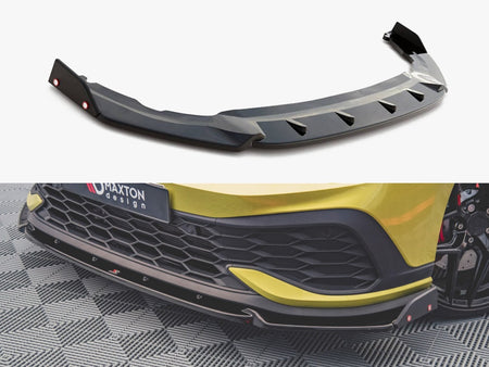 Maxton Design Front Splitter V.1 + Flaps VW Golf 8 GTI Clubsport - VW-GO-8-GTI-CS-FD1G+FSF - Image 1