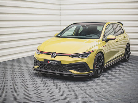 Maxton Design Front Splitter V.1 + Flaps VW Golf 8 GTI Clubsport - VW-GO-8-GTI-CS-FD1G+FSF - Image 2