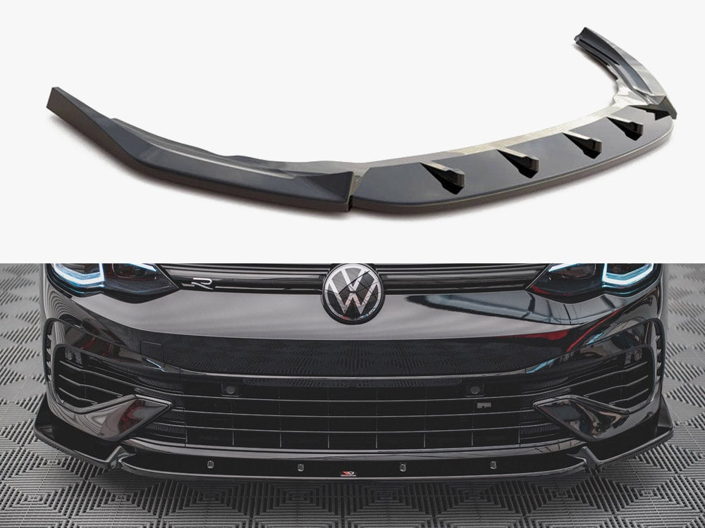 Maxton Design Front Splitter V.2 VW Golf R Mk8 - VW-GO-8-R-FD2G - Image 1