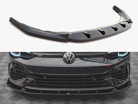 Maxton Design Front Splitter V.2 VW Golf R Mk8 - VW-GO-8-R-FD2G - Image 1